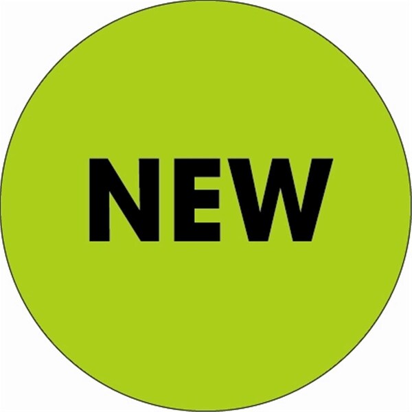 Bondad 2 in. Circle - New Fluorescent Green Labels - Roll of 500 BO3359055 - main